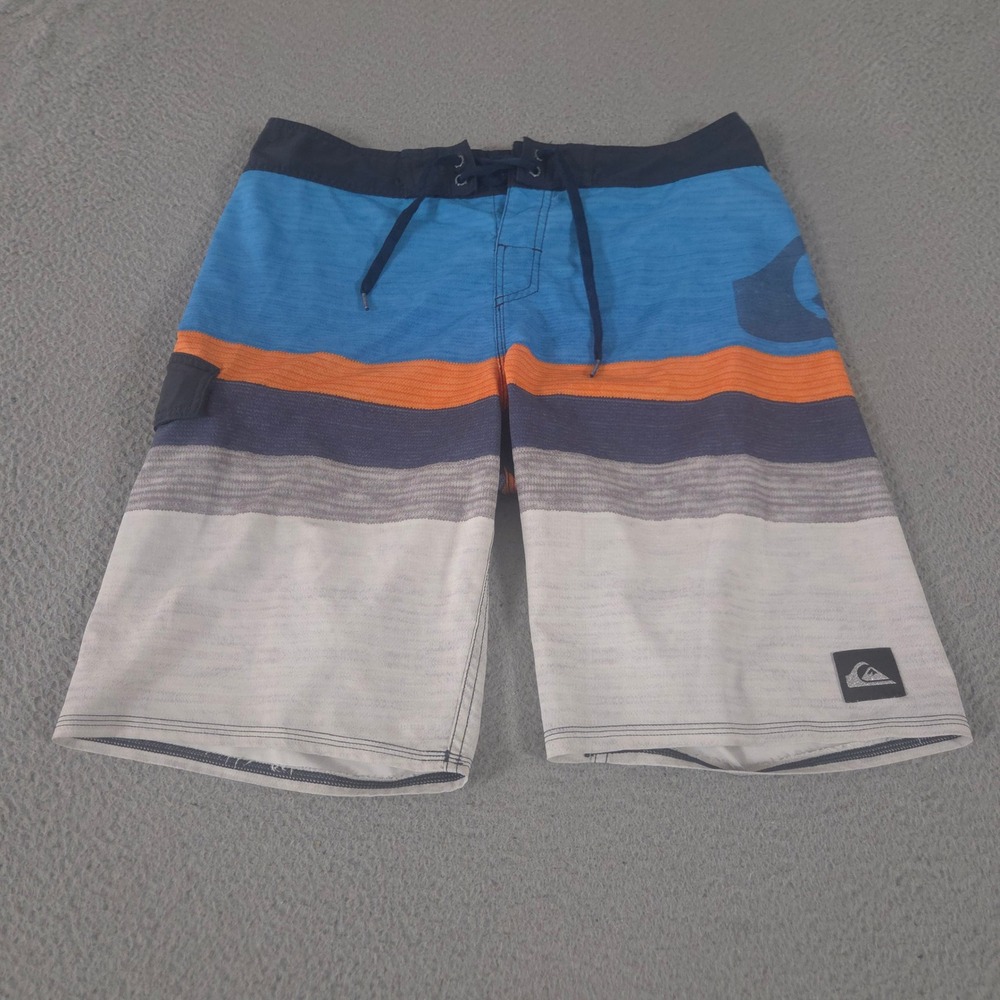 Quiksilver Shorts Mens 34 Multi Board Striped Recycled Stretch Cargo Pocket
